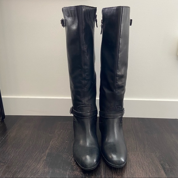 Franco Sarto Opera Black Riding Boots NEW - Size 8 - Picture 2 of 11